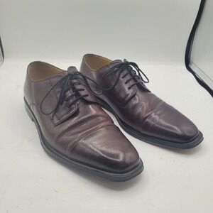 Johnston Murphy 15 0643 Size 11 M Brown Leather‎ Cap Toe Oxford Dress Mens Shoes
